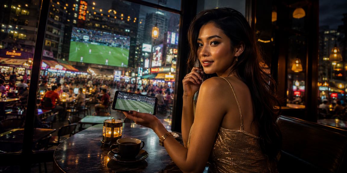 Suasana pertaruhan bola sepak di Kuala Lumpur dengan latar bandar